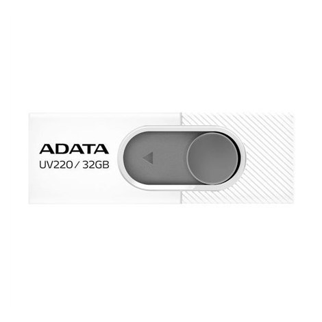 Ultranowoczesny pendrive ADATA UV220 o pojemności 32 GB w eleganckim białym i szarym kolorze. Przechowuj i przesyłaj dane w styl - 2